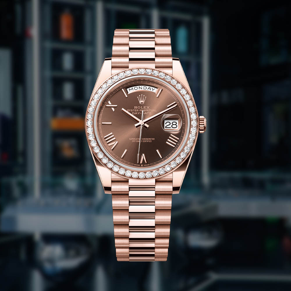 Rolex Day-Date Rose Gold 228345RBR-0009| The Watch Meister