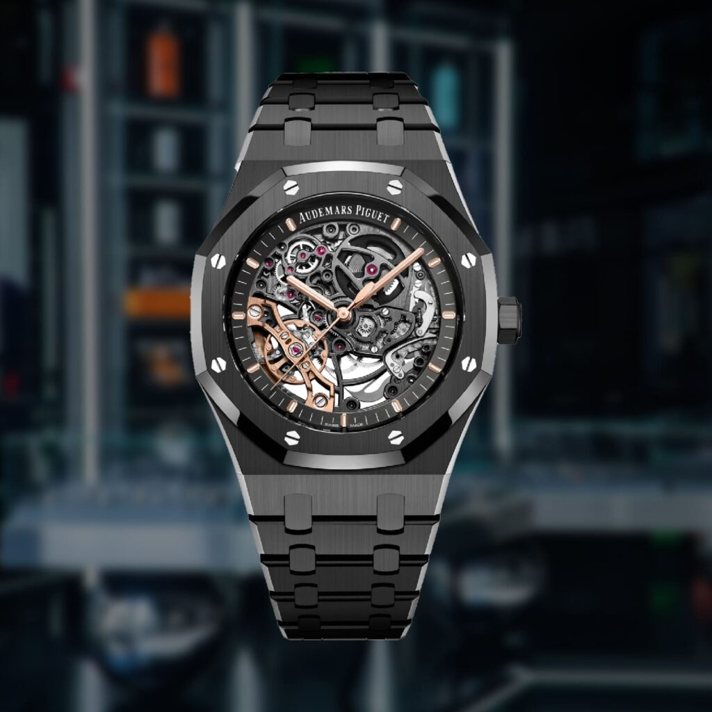 Audemars Piguet Royal Oak Double Balance Wheel Openworked Black Ceramic | The Watch Meister