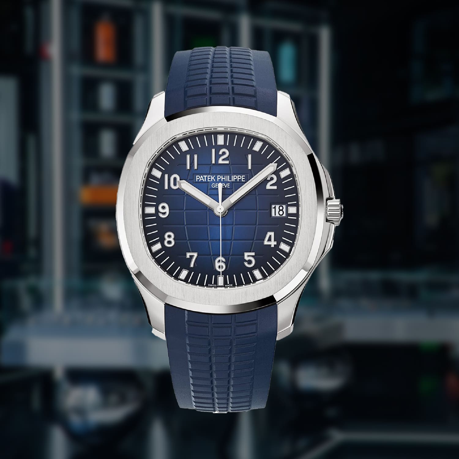 Patek Philippe Aquanaut Blue Dial & Strap White Gold | The Watch Meister
