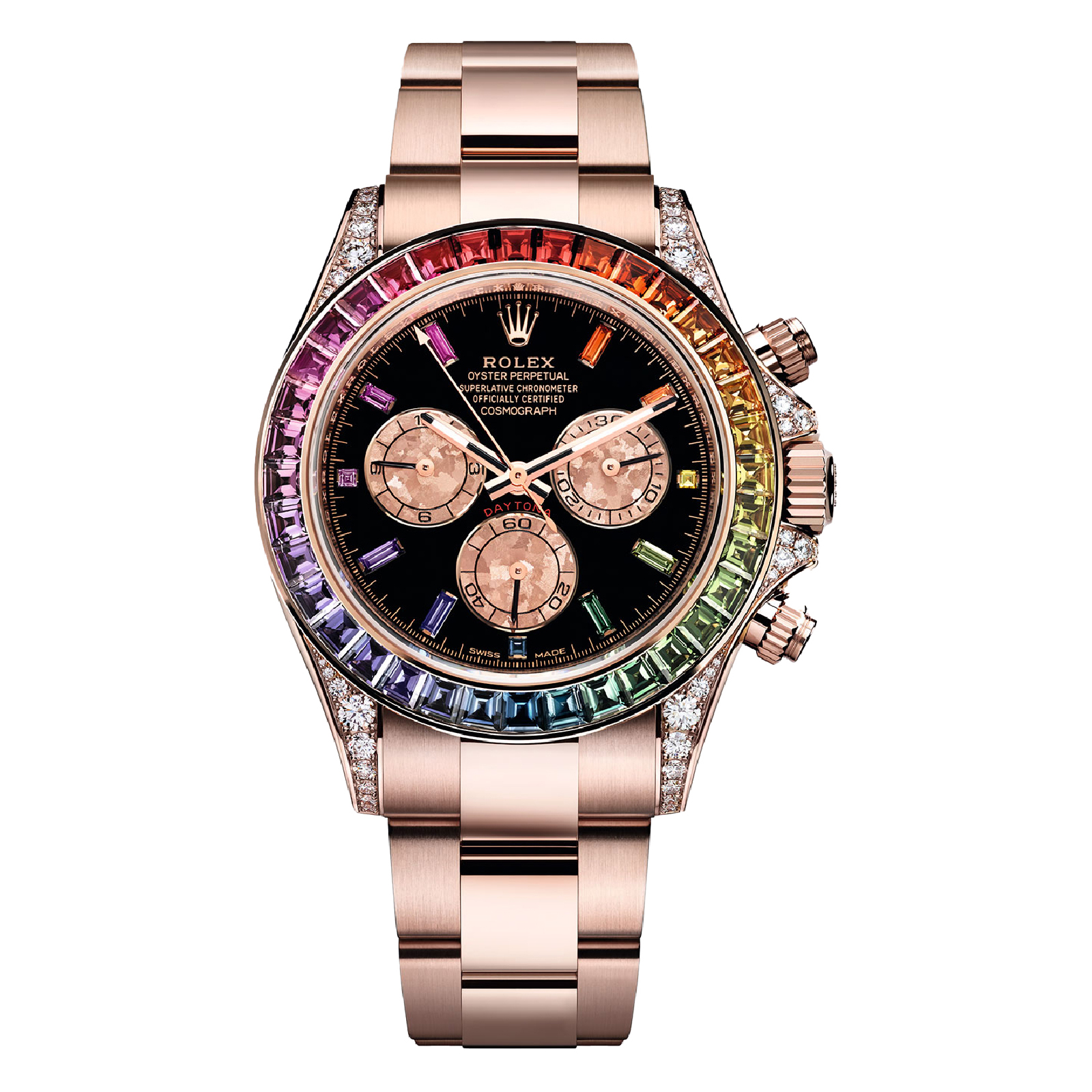 Rolex Cosmograph Daytona Rainbow , Rose Gold | The Watch Meister