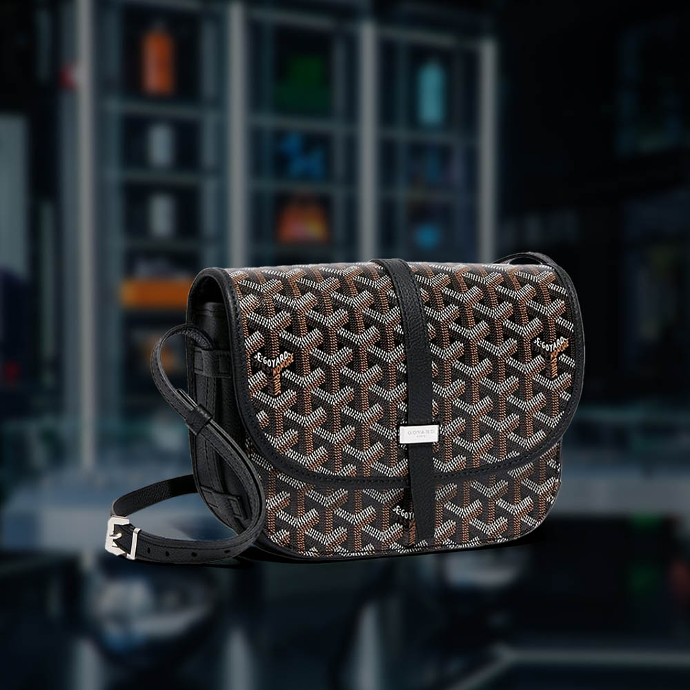 Goyard Black and Tan Belvedere PM Bag | The Watch Meister
