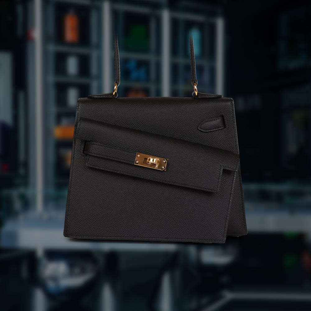 Hermes Kelly Sellier 20 Black Epsom Leather Gold Hardware | The Watch Meister